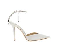 Jimmy Choo - Sandales à talons blancs Saeda 100 - Femme - Chaussures - Blanc - Taille: 40 EU