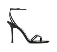 Jimmy Choo - Sandales Leo en cuir noir - Femme - Chaussures - Noir - Taille: 38 1/2 EU