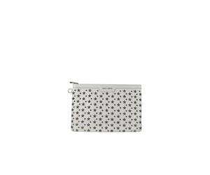 Jimmy Choo - Smooth Leather Clutch - Femme - Sacs - Blanc - Taille: ONE Size