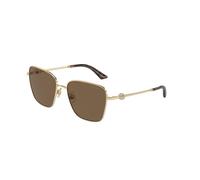 Jimmy Choo, unisex, Accessoires, Jaune, Taille: 56 MM Lunettes de soleil à monture dorée et verres marron foncé