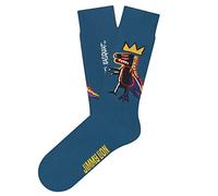 Jimmy Lion Chaussettes Basquiat imprimées fabriquées en coton peigné de première qualité. Taille 36-40 | 41-46 en demi-tige. Marchez avec style, Basquiat Poisson Dispenser - Bleu, 36-40