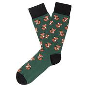 Jimmy Lion Chaussettes Fox - Vert, fabriquées en coton peigné. Taille 36-40 et taille moyenne.