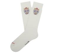 Jimmy Lion Chaussettes Frida en coton peigné en demi-roseau. Athletic Frida Calavera - White, 41-46.