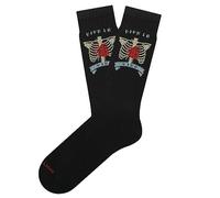 Jimmy Lion Chaussettes Frida en coton peigné en demi-roseau. Athletic Frida Corazon - Black, 41-46.