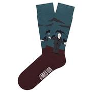 Jimmy Lion Chaussettes Hitchcock, fabriquées en coton peigné de qualité supérieure. Marchez avec style, Hitchcock Crows - Rouge foncé, 41-46