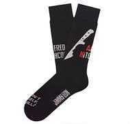 Jimmy Lion Chaussettes noires avec imprimés Hitchcock Knife, fabriquées en coton peigné de première qualité. Taille :, Hitchcock Knife - Noir, 41-46