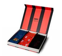 Jimmy Lion - Coffret Cadeau Chaussettes Kubrick. Pack de 3 paires style casual, mi-mollet, taille 36-40.