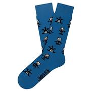 Jimmy Lion Felix Chaussettes pour homme et femme Motif bleu, Felix Pattern Bleu, 41-46