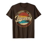 Jimmy L'Original Le Vrai L'Unique Hommes & Garçons T-Shirt, Homme, Marron, S