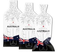 JIMMY THE FOX | Sacs à vin réutilisables pour Voyage | Lot de 3 | Housse Bouteille Triple Couche | Antifuite & Antichoc | pour Avion, Valise, croisière | Cadeau vin | Bouteille Australia