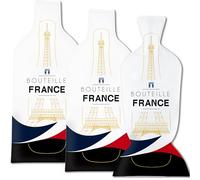 JIMMY THE FOX | Sacs à vin réutilisables pour Voyage | Lot de 3 | Housse Triple Couche | Antifuite & Antichoc | pour Avion & croisière | Cadeau Amateur de vin | Bouteille France