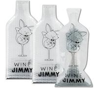JIMMY THE FOX | Sacs à vin réutilisables pour Voyage | Lot de 3 | Housses Triple Couche durables | Antifuite & Antichoc | pour Avion & croisière | Cadeau Amateur de vin