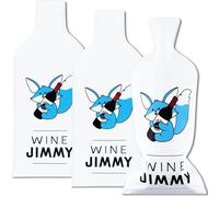 JIMMY THE FOX | Sacs à vin réutilisables pour Voyage | Lot de 3 | Protection Bouteille Triple Couche | Antifuite & Antichoc | Valise, Avion, croisière | Cadeau Amateur de vin