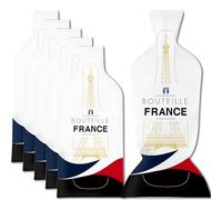 JIMMY THE FOX | Sacs à vin réutilisables pour Voyage | Lot de 6 | Housse Triple Couche résistante | Antifuite & Antichoc | pour Valise, Avion, croisière | Bottle France