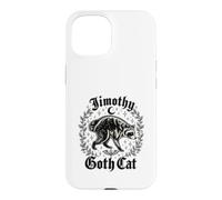 Jimothy Chat Gothique Raton Laveur cimetière Lune Vintage Horreur Coque pour iPhone 15