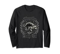 Jimothy Chat Gothique Raton Laveur cimetière Lune Vintage Horreur Manche Longue