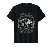 Jimothy Chat Gothique Raton Laveur cimetière Lune Vintage Horreur T-Shirt