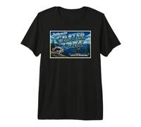 Jimothy Crater Lake Oregon Carte Postale Vintage T-Shirt Haut de Gamme