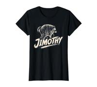 Jimothy Le Raton Laveur T-Shirt Graphique avec Valeur, Femme, Noir, M