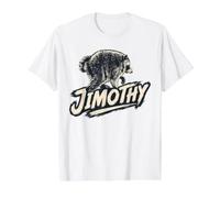 Jimothy Le Raton Laveur T-Shirt Graphique avec Valeur, Homme, Blanc, M