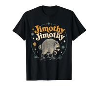 Jimothy Raccoon Meme rétro avec Motif Floral T-Shirt Graphique avec Valeur