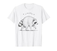 Jimothy Raton Laveur Seattle pour Les Amoureux des Animaux Sauvages T-Shirt Graphique avec Valeur, Homme, Blanc, M