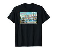 Jimothy Seattle Washington Carte Postale Vintage T-Shirt Graphique avec Valeur