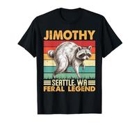 Jimothy Seattle Washington Feral Legend Street Raton Laveur T-Shirt Graphique avec Valeur