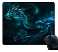 JIMOWANG Cool Blue Dragon Tapis de souris de jeu Surface lisse Tapis de souris en caoutchouc Tapis de souris 9,5 x 7,9 pouces