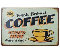 JIMOWANG Signes en métal vintage café frais pour cafés bars pubs boutique décoration murale drôle rétro 20,3 x 30,5 cm