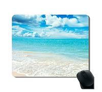 JIMOWANG Tapis de souris de jeu avec vue sur la plage Tapis de souris Surface lisse Tapis de souris en caoutchouc 9,5 x 7,9 pouces