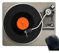 JIMOWANG Tapis de souris de jeu en vinyle rétro vintage - Surface lisse - Tapis de souris en caoutchouc - 22,9 x 18,9 cm