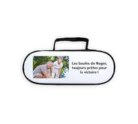 JIMPOSEMONSTYLE.COM Sacoche de Rangement personnalisée avec Photo et Texte Personnalisable pour Boules de pétanque, idée Cadeau Originale et Pratique