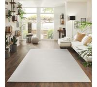 Jimri Fashion4Home Tapis de Salon uni - Tapis uni pour Chambre d'enfant, Chambre à Coucher, Bureau, Couloir et Cuisine - Tapis à Poils Courts Blanc - Taille : 160 x 230 cm