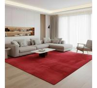 Jimri Fashion4Home Tapis de Salon uni - Tapis uni pour Chambre d'enfant, Chambre à Coucher, Bureau, Couloir et Cuisine - Tapis à Poils Courts Rouge - Taille : 200 x 290 cm