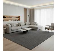 Jimri Fashion4Home Tapis Uni pour Salon, Chambre d'enfant, Chambre à Coucher, Bureau, Couloir et Cuisine - Poils Courts Gris, 80 x 150 cm