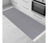Jimri Tapis de Couloir - Tapis pour Salon, Chambre, Cuisine, Chambre d'enfant, Salle de Bain - Boho Kelim - Gris Clair, 60 x 180 cm