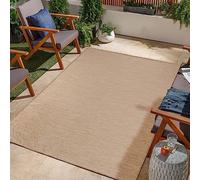 Jimri Tapis d'intérieur et d'extérieur - Tapis résistant aux intempéries pour Balcon, terrasse, Jardin, Cuisine - résistant aux Rayons UV et à l'eau - 160 x 220 cm, Beige