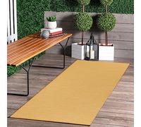 Jimri Tapis d'intérieur et d'extérieur - Tapis résistant aux intempéries pour Balcon, terrasse, Jardin, Cuisine - résistant aux Rayons UV et à l'eau - 60 x 110 cm, Jaune