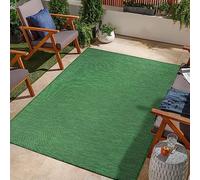Jimri Tapis d'intérieur et d'extérieur Tapis résistant aux intempéries pour Balcon, terrasse, Jardin, Salon, Cuisine Tapis de Sol Durable, résistant aux Rayons UV - Dimensions 160 x 220 cm, Vert