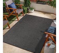 Jimri Tapis d'intérieur et d'extérieur - Tapis résistant aux intempéries pour Balcon, terrasse, Jardin, Salon, Cuisine Tapis de Sol Durable, résistant aux Rayons UV Taille 140 x 200 cm, Anthracite