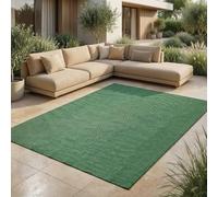 Jimri Tapis d'intérieur et d'extérieur - Tapis résistant aux intempéries pour Balcon, terrasse, Jardin, Cuisine - résistant aux Rayons UV et à l'eau - 120 x 160 cm, Vert