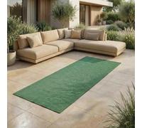 Jimri Tapis d'intérieur et d'extérieur - Tapis résistant aux intempéries pour Balcon, terrasse, Jardin, Cuisine - résistant aux Rayons UV et à l'eau - 80 x 250 cm - Vert