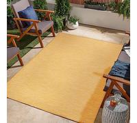 Jimri Tapis d'intérieur et d'extérieur - Tapis résistant aux intempéries pour Balcon, terrasse, Jardin, Cuisine - résistant aux Rayons UV et à l'eau - 160 x 220 cm, Jaune