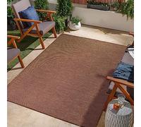 Jimri Tapis d'intérieur et d'extérieur - Tapis résistant aux intempéries pour Balcon, terrasse, Jardin, Cuisine - résistant aux Rayons UV et à l'eau - 160 x 220 cm, Marron/Taupe