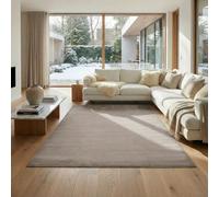 Jimri Tapis moelleux à poils courts de qualité supérieure pour la maison, le bureau, la cuisine, l'entrée, le couloir, le salon - Lavable en machine - Antidérapant lavable - 80 x 150 cm - Taupe