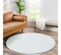 Jimri Tapis Moelleux à Poils Courts de qualité supérieure pour la Maison, Le Bureau, la Cuisine, l'entrée, Le Couloir, Le Salon - Lavable en Machine - Antidérapant Lavable (Crème_Blanc, 200 x 200 cm)