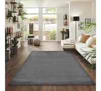 Jimri Tapis Moelleux à Poils Courts de qualité supérieure pour la Maison, Le Bureau, la Cuisine, l'entrée, Le Couloir, Le Salon - Lavable en Machine - Antidérapant Lavable - 200 x 280 cm - Anthracite