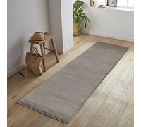 Jimri Tapis Moelleux à Poils Courts de qualité supérieure pour la Maison, Le Bureau, la Cuisine, l'entrée, Le Couloir, Le Salon - Lavable en Machine - Antidérapant Lavable (Taupe, 60 x 110 cm)