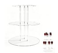 jimruirog Support Verre à Pied Suspendu 12 Verres, Porte-Verres 2 Niveaux, Support de Verre à vin Transparent - Tour à Cocktails Pour Aperol, Desserts & Apéritifs, Décoration Cadeau Mariage Fête Bar